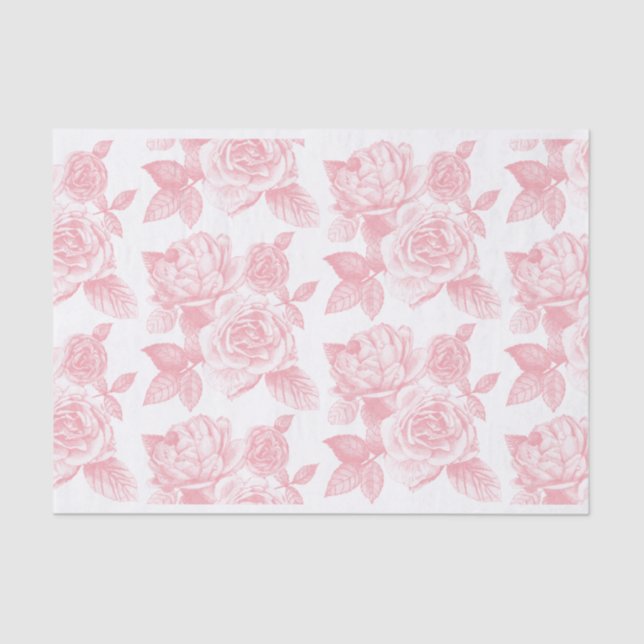 Papel tecidular de desenho rosa a rosa (Frente )