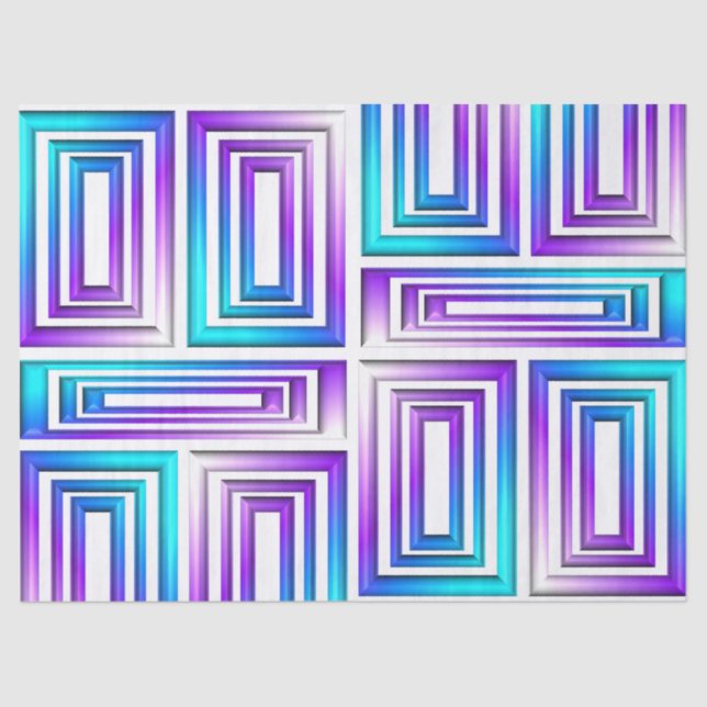 papel tecidular de retângulos geométricos (Frente )