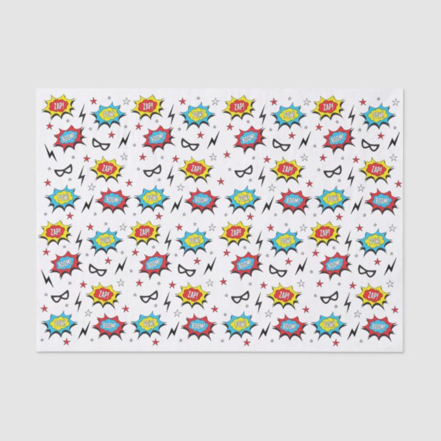 Papel tecidular de super-herói (Frente )