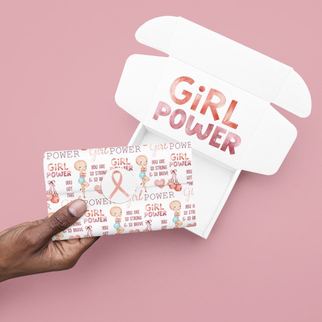 Papel tecidular do Cancer de mama (Empower someone who has cancer with this personalized tissue paper! )