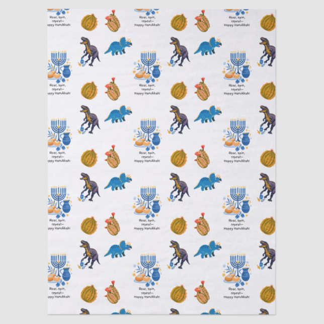 Papel tecidular do Chanucá - Sonho dos dinossauros (Frente )