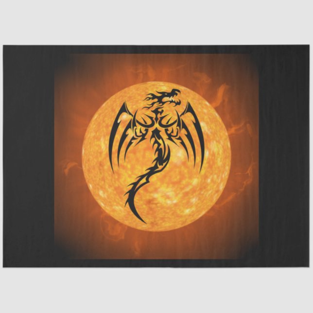 papel tecidular do dragão de incêndio (Frente )