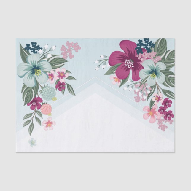 Papel tecidular embebendo flor tropical em botão a (Frente )