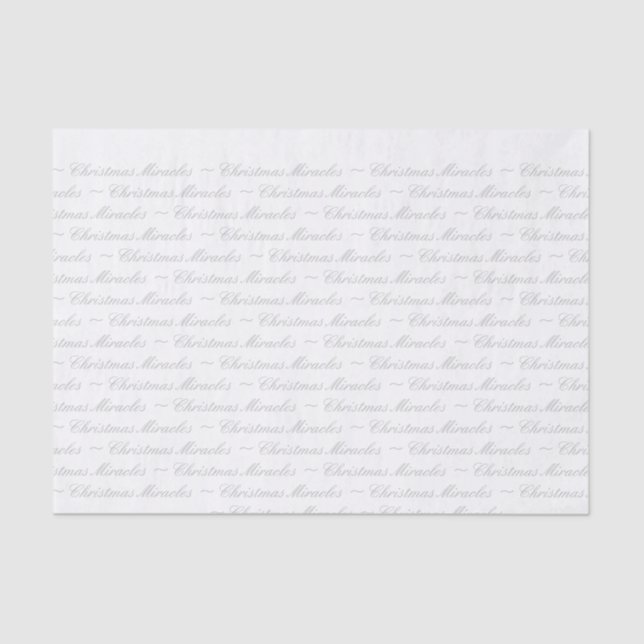 Papel tecidular, milagres de Natal, prata (Frente )