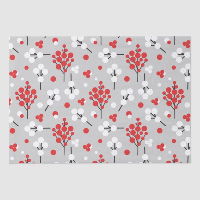 Papel tecidular Modern Winter Berries (Frente )