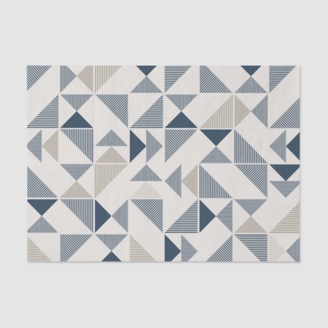 papel tecidular moderno de triângulos (Frente )