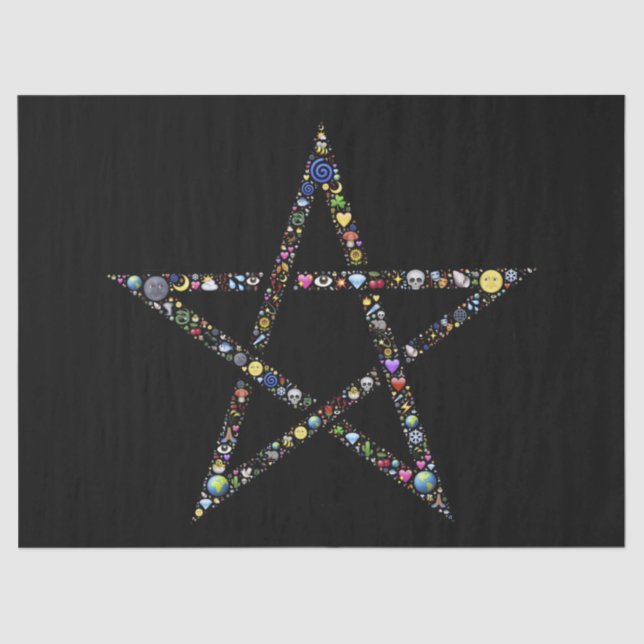 papel tecidular pentagrama wicca (Frente )