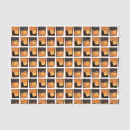 Papel tecidular - Whiskey Óculos de ouro e preto