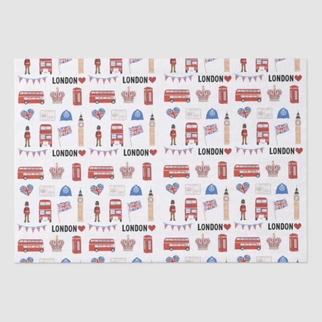 Papel Tema de Londres | London Themed Gift (Frente )