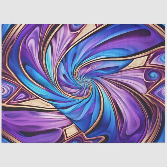 papel têxtil em espiral vívida (Frente )