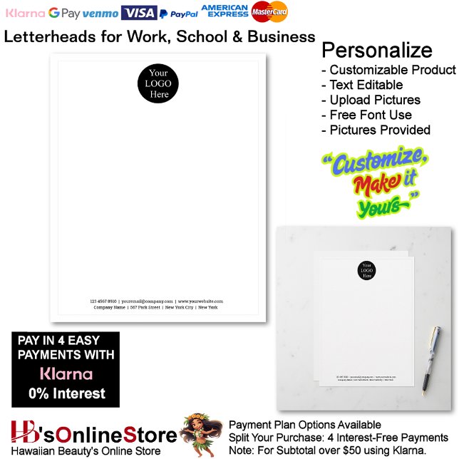 Papel Timbrado 1 Business White Logo Letterhead Business Brand  (1 Business White Logo Letterhead Business Brand.)