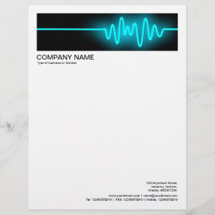 Papel Timbrado 2 in Header 1/2 Inch Borda - Onda de som 03
