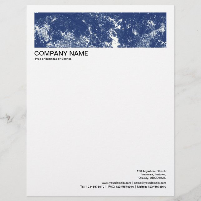 Papel Timbrado 2 na Borda 1/2 Polegadas do Cabeçalho - Nas Árvore (Frente)