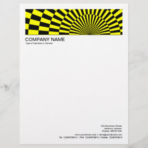 Papel Timbrado 2 na Cabeçalho Borda de 1/2 Polegada - Op-Art 06