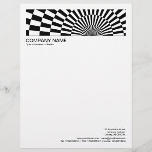 Papel Timbrado 2 no cabeçalho 1/2 polegada de borda - Op-Art 02