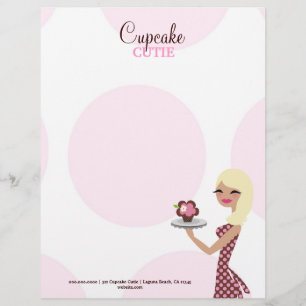 Papel Timbrado 311-Candie o louro claro de Cutie do cupcake
