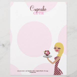 Papel Timbrado 311-Candie o louro de Cutie do cupcake
