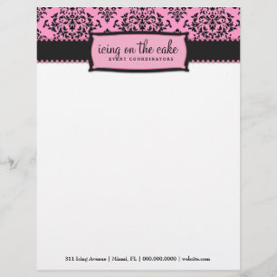 Papel Timbrado 311-Icing on the Cake Pink Licorice Letterhead