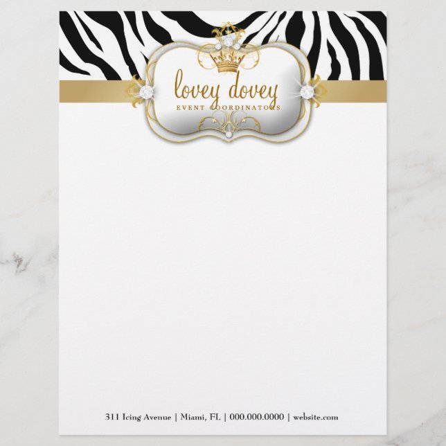 Papel Timbrado 311 listras da zebra do Ciao Bella (Frente)
