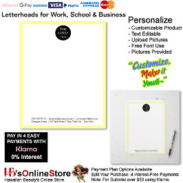 Papel Timbrado 3 Business Yellow Logo Letterhead Business Brand 