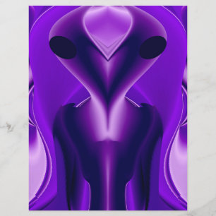 Papel Timbrado 3D Sonhos Roxos Arco-Íris, Alienígena