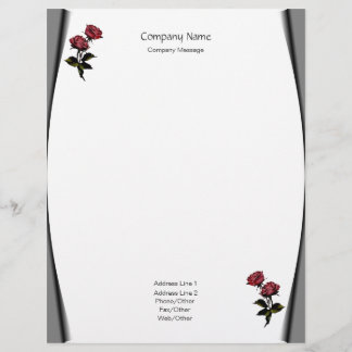 Papel Timbrado A página ondula artigos de papelaria dos rosas