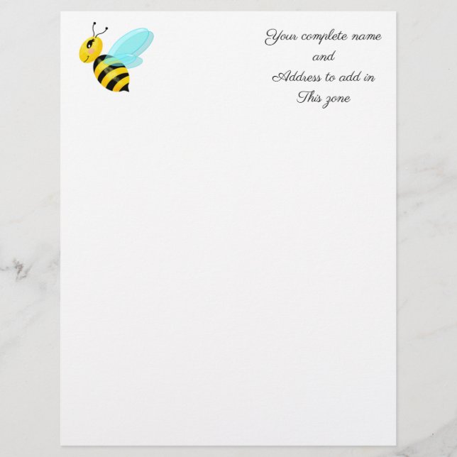 Papel Timbrado Abeja Feliz (Frente)
