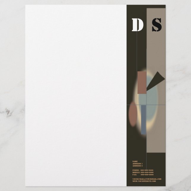 Papel Timbrado Abstrato Art Letterhead (Frente)