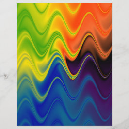 Papel Timbrado Abstrato Multicolorido Ondulado