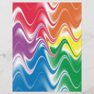 Papel Timbrado Abstrato Multicolorido Ondulado