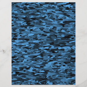 Papel Timbrado Abstrato - Padrão Azul Preto