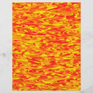 Papel Timbrado Abstrato - Padrão Vermelho Cor - de - laranja Amar