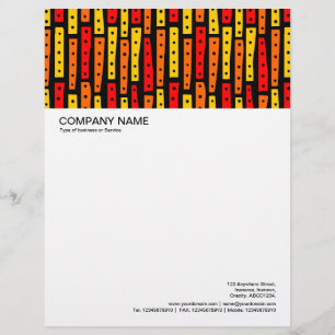 Papel Timbrado Abstrato strips Vertical - Cores 03 em Preto