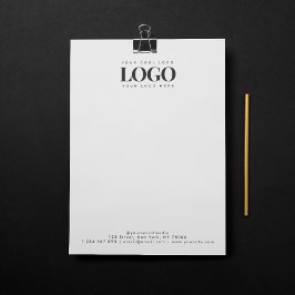 Papel Timbrado Adicione o logotipo e texto da sua empresa retangu