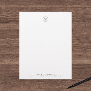 Papel Timbrado Adicione seu logotipo personalizado minimalista mo