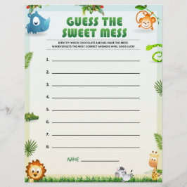 Papel Timbrado Adivinha A Doce Mess [Tema Animal]