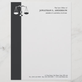 Papel Timbrado Advogado/advogado - cabeçalho do cinza de carvão