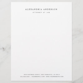Papel Timbrado Advogado branco minimalista profissional