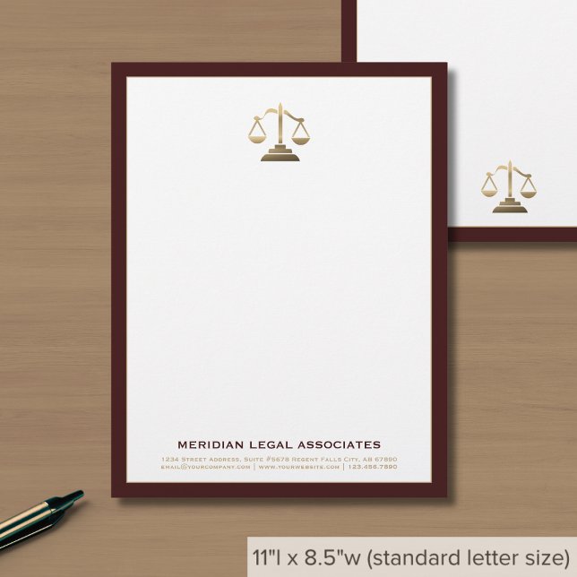 Papel Timbrado Advogado Da Lei Letterhead (Criador carregado)