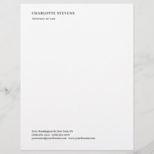 Papel Timbrado Advogado Minimalista Elegante Simples