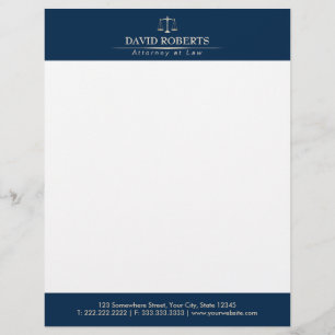 Papel Timbrado Advogado Real da Dourada Escala Azul