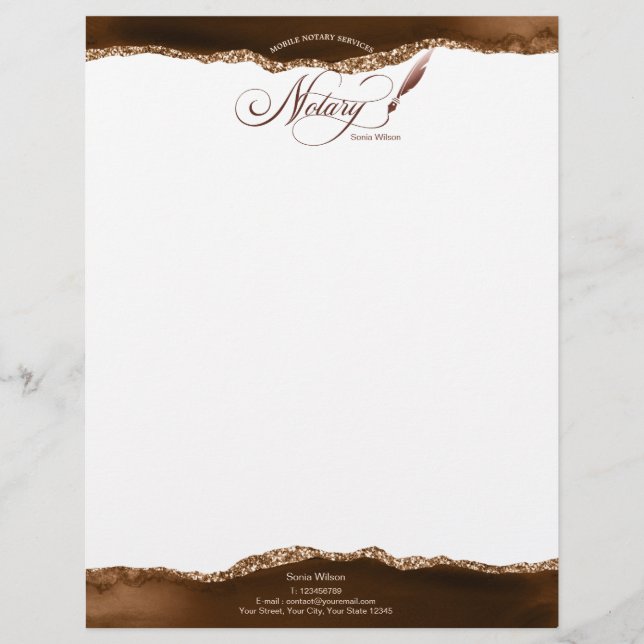 Papel Timbrado Agente de Sinalização de Notário e Empréstimo Móve (Frente)