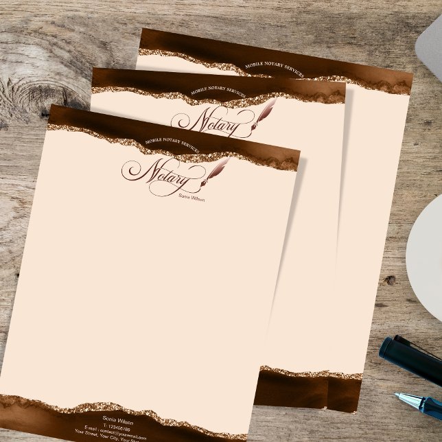 Papel Timbrado Agente de Sinalização de Notário e Empréstimo Móve (Criador carregado)