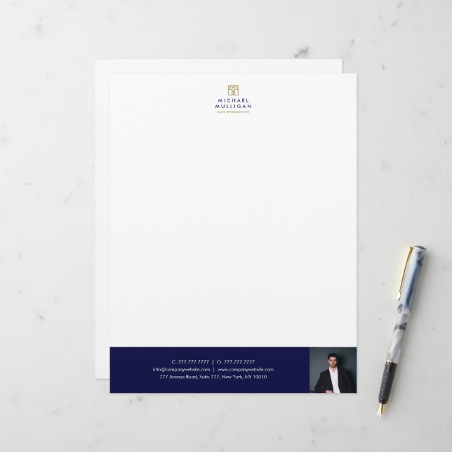 Papel Timbrado Agente Imobiliário Moderno - Letra Título (Frente/Verso In Situ)