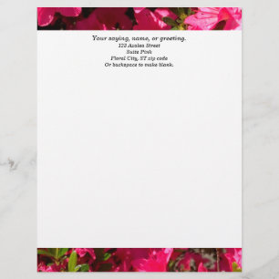 Papel Timbrado Alface Personalizada do Azalea Rosa com Endereço