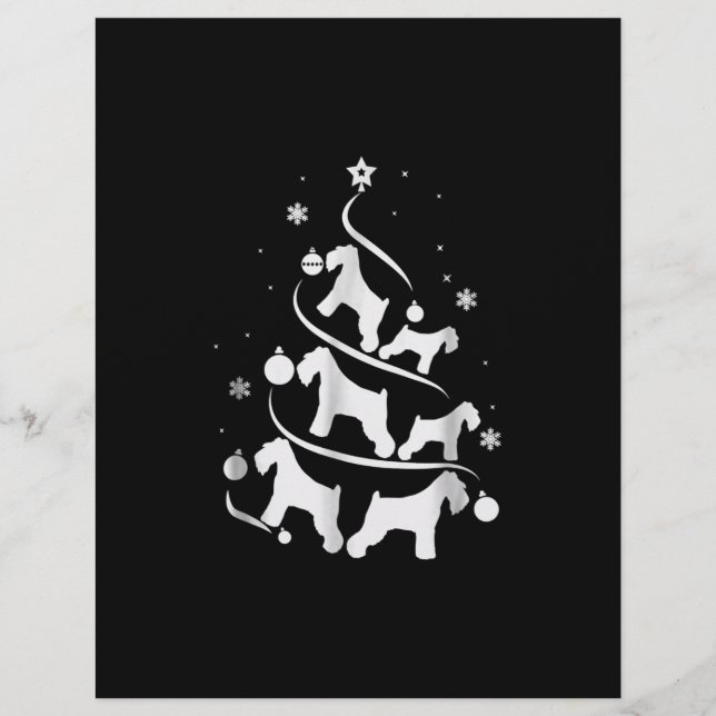 Papel Timbrado amante de cães de árvore de natal schnauzer miniat (Frente)