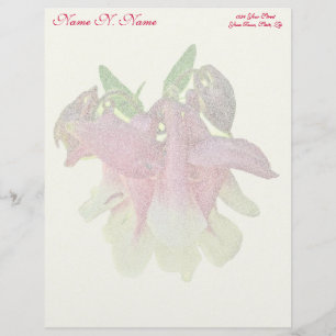 Papel Timbrado Amarelo aquilégia cultivado do cabeçalho