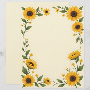 Papel Timbrado Amor de Girassol