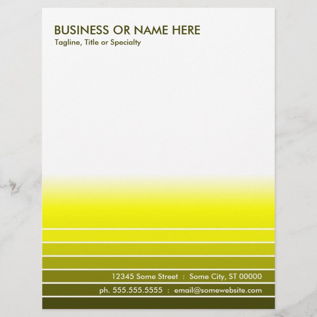 Papel Timbrado amostra de amarelo dourado (Frente)