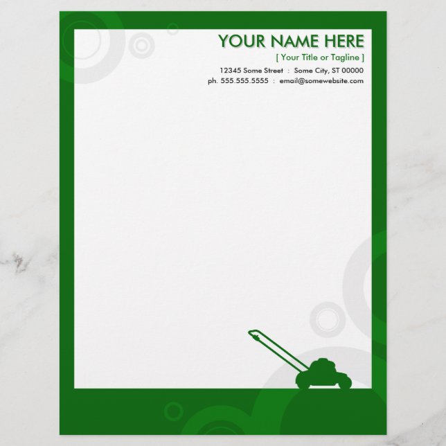 Papel Timbrado aneis verdes de corte (Frente)